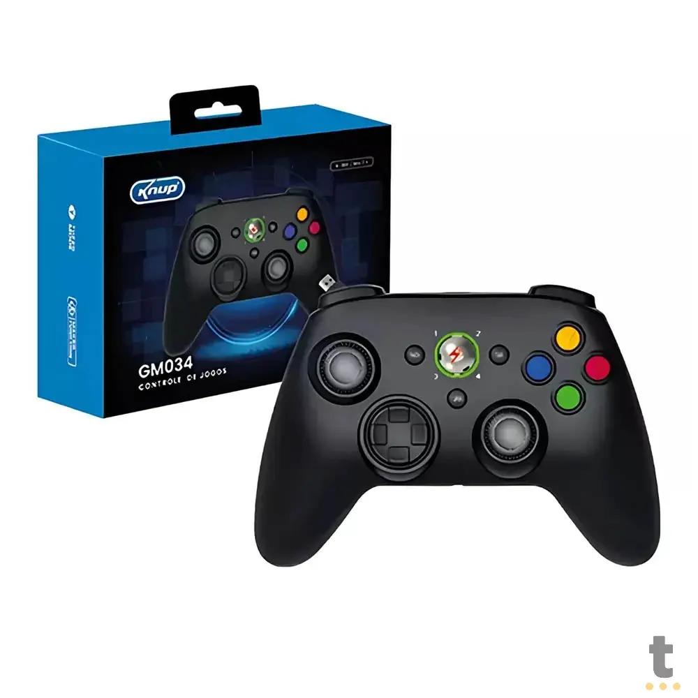 Controle X 360 para Xbox-360 ou PC Knup Wireless C/ Adaptador USB - KP-GM034 Truedata